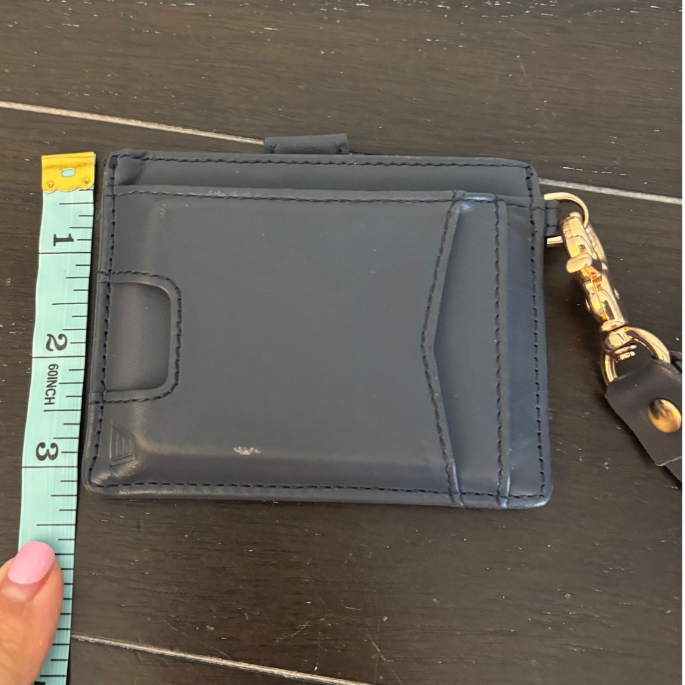 Andar x Daryl-Ann Denner The Denner Navy Leather Card Holder Wallet Wristlet - Picture 4 of 8